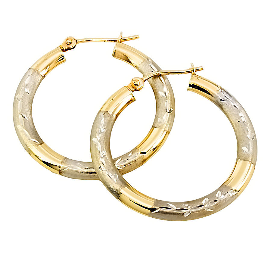 9ct Gold Hollow Hoop Earrings